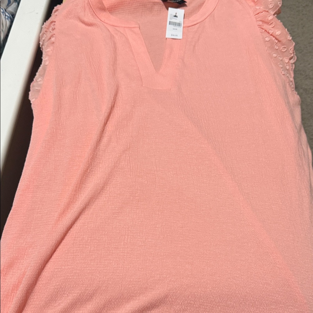 Lane Bryant Coral Sleeveless Blouse